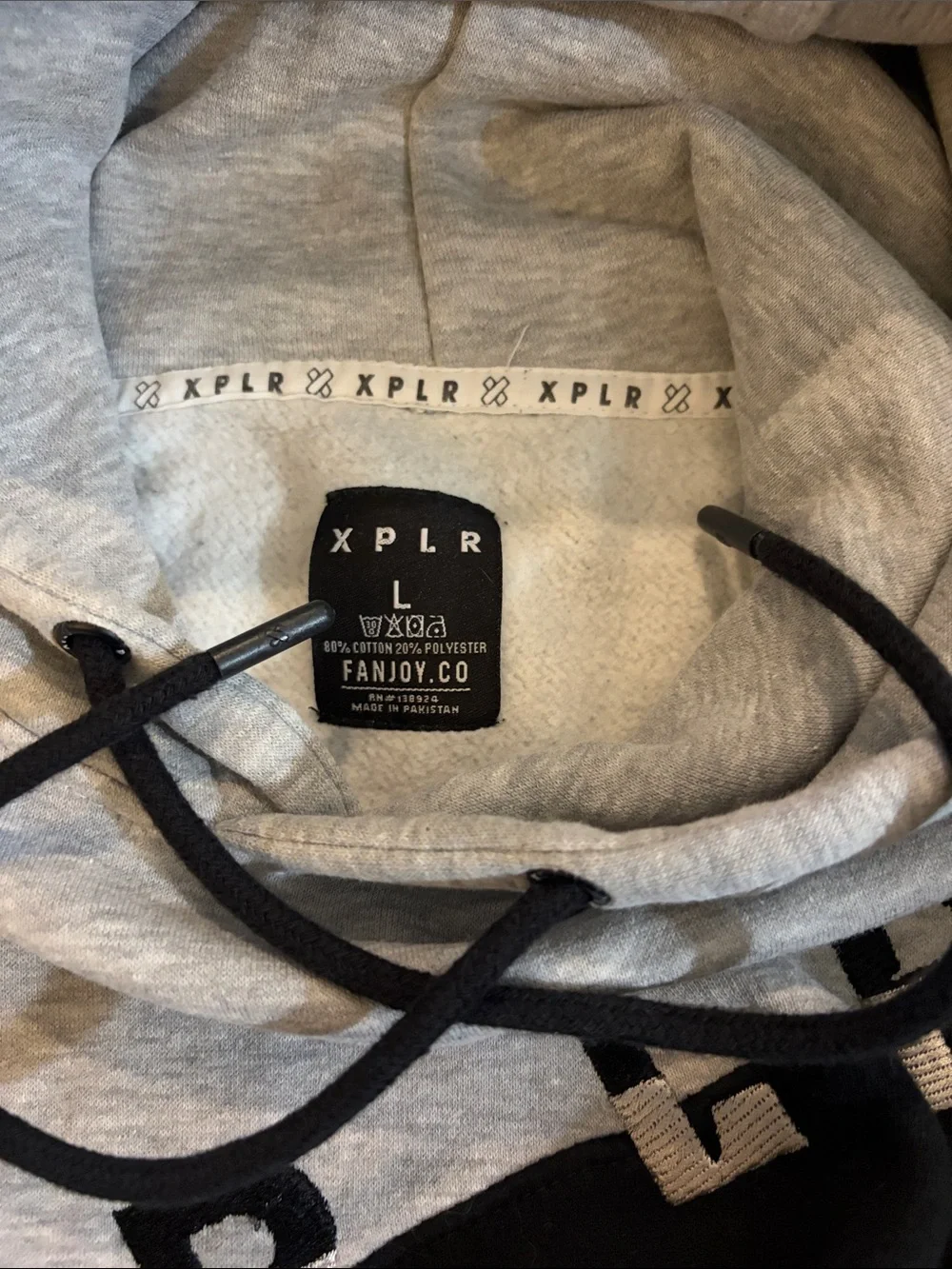 XPLR Sam and Colby Explorer Colorblock Hooded Sweatshirt - Gray/Black